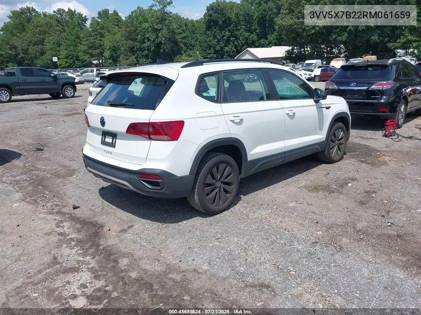2024 Volkswagen Taos 1.5T S VIN: 3VV5X7B22RM061659 Lot: 45685624