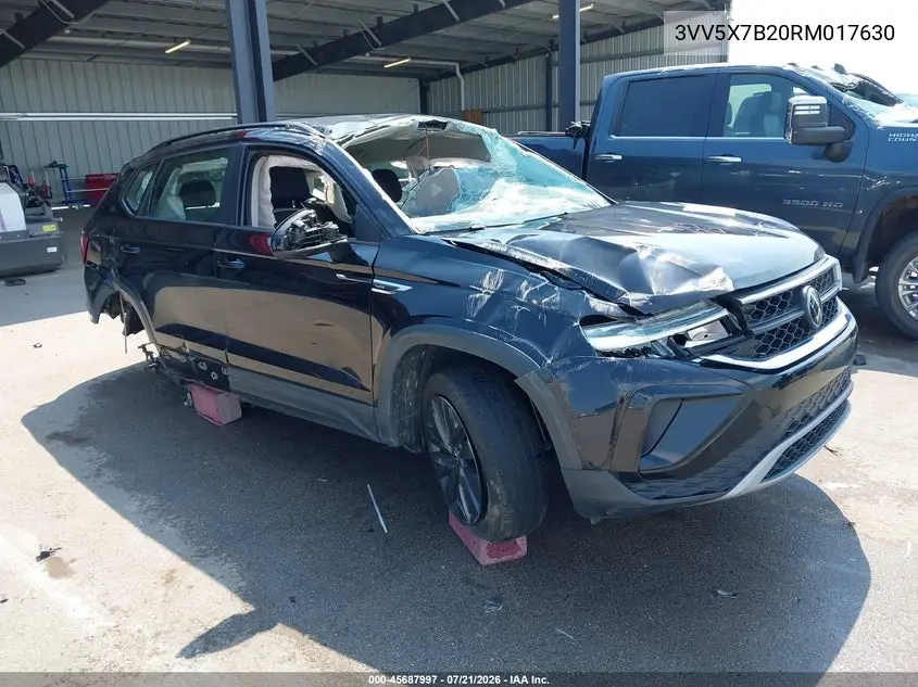 2024 Volkswagen Taos 1.5T S VIN: 3VV5X7B20RM017630 Lot: 45687997