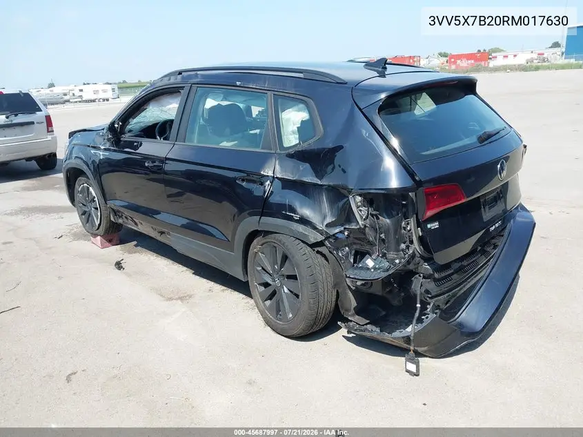 2024 Volkswagen Taos 1.5T S VIN: 3VV5X7B20RM017630 Lot: 45687997