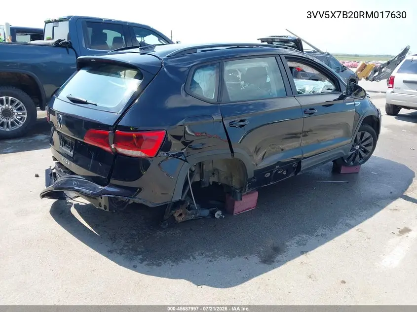 2024 Volkswagen Taos 1.5T S VIN: 3VV5X7B20RM017630 Lot: 45687997