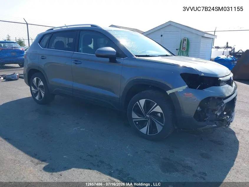 2025 Volkswagen Taos Se VIN: 3VVUC7B24SM031155 Lot: 12657486