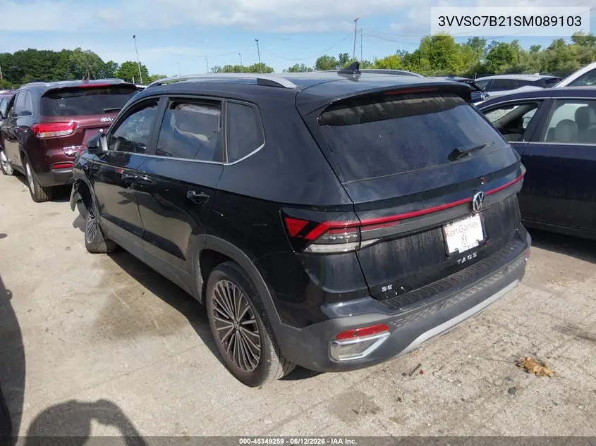 2025 Volkswagen Taos 1.5T Se VIN: 3VVSC7B21SM089103 Lot: 45349259