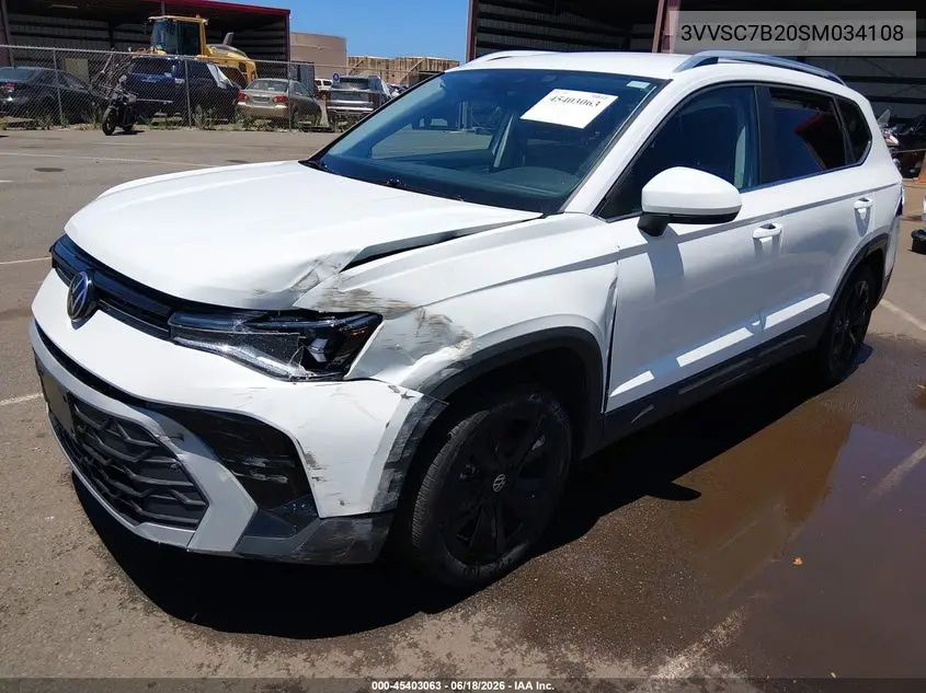 2025 Volkswagen Taos 1.5T Se VIN: 3VVSC7B20SM034108 Lot: 45403063