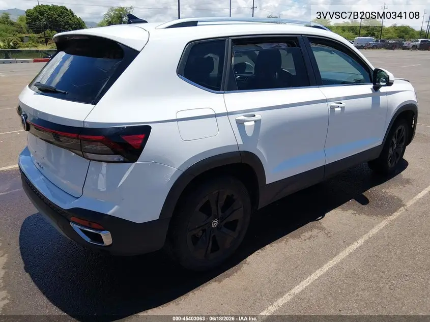 2025 Volkswagen Taos 1.5T Se VIN: 3VVSC7B20SM034108 Lot: 45403063