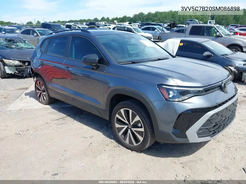 2025 Volkswagen Taos 1.5T S VIN: 3VV5C7B20SM086898 Lot: 45439483