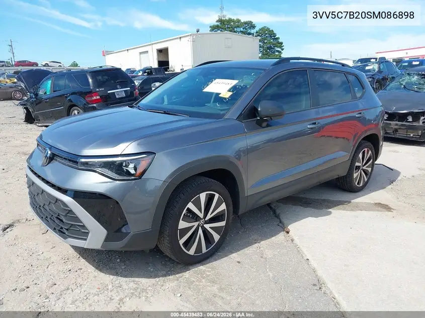 2025 Volkswagen Taos 1.5T S VIN: 3VV5C7B20SM086898 Lot: 45439483