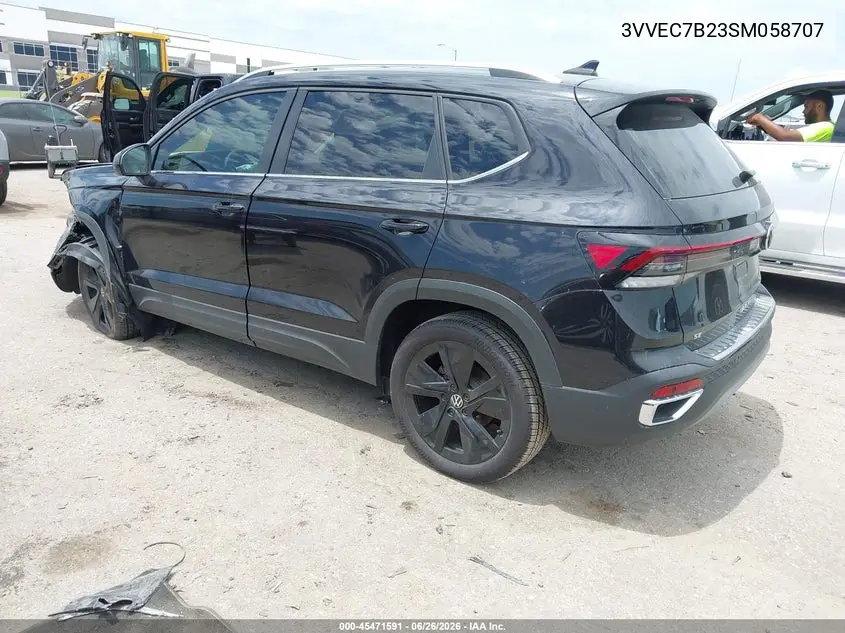 2025 Volkswagen Taos 1.5T Se VIN: 3VVEC7B23SM058707 Lot: 45471591