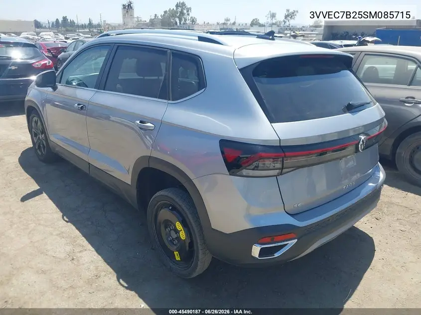 2025 Volkswagen Taos 1.5T Se VIN: 3VVEC7B25SM085715 Lot: 45490187