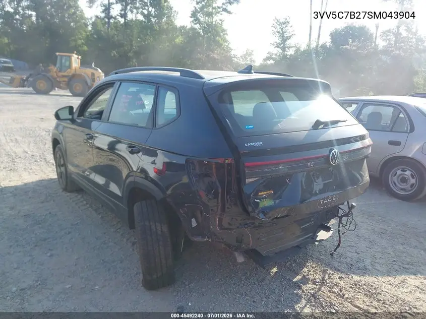2025 Volkswagen Taos 1.5T S VIN: 3VV5C7B27SM043904 Lot: 45492240