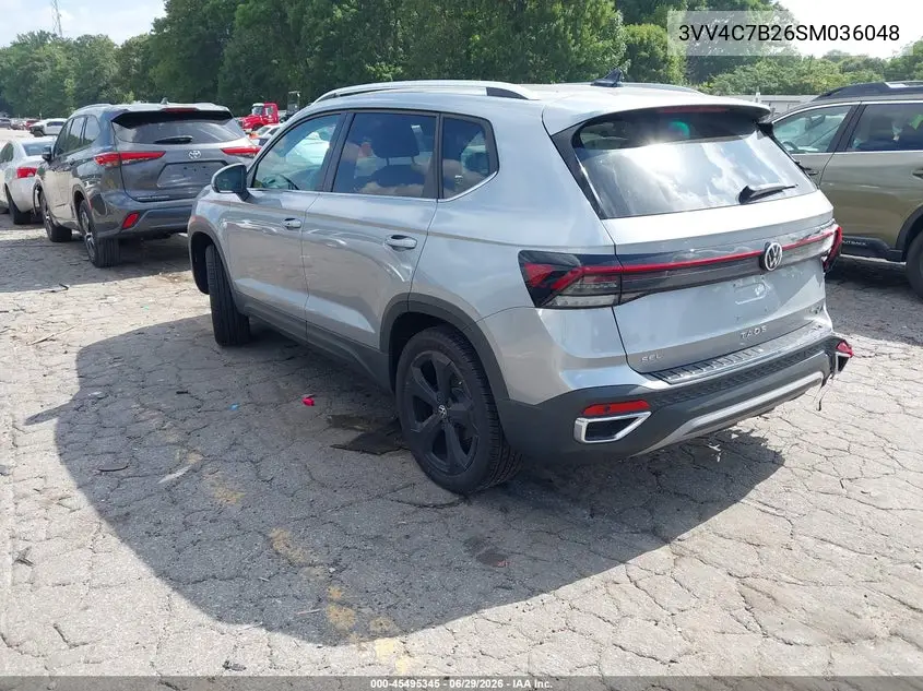 2025 Volkswagen Taos 1.5T Sel VIN: 3VV4C7B26SM036048 Lot: 45495345