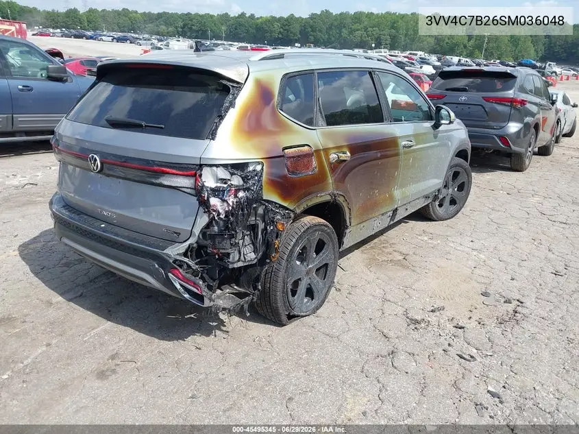 2025 Volkswagen Taos 1.5T Sel VIN: 3VV4C7B26SM036048 Lot: 45495345