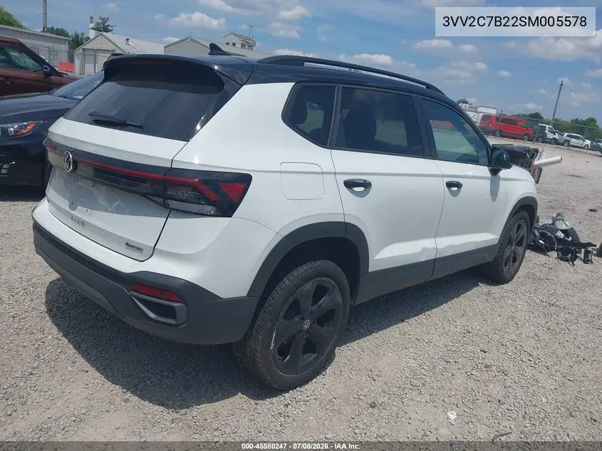 2025 Volkswagen Taos 1.5T Se Black VIN: 3VV2C7B22SM005578 Lot: 45580247