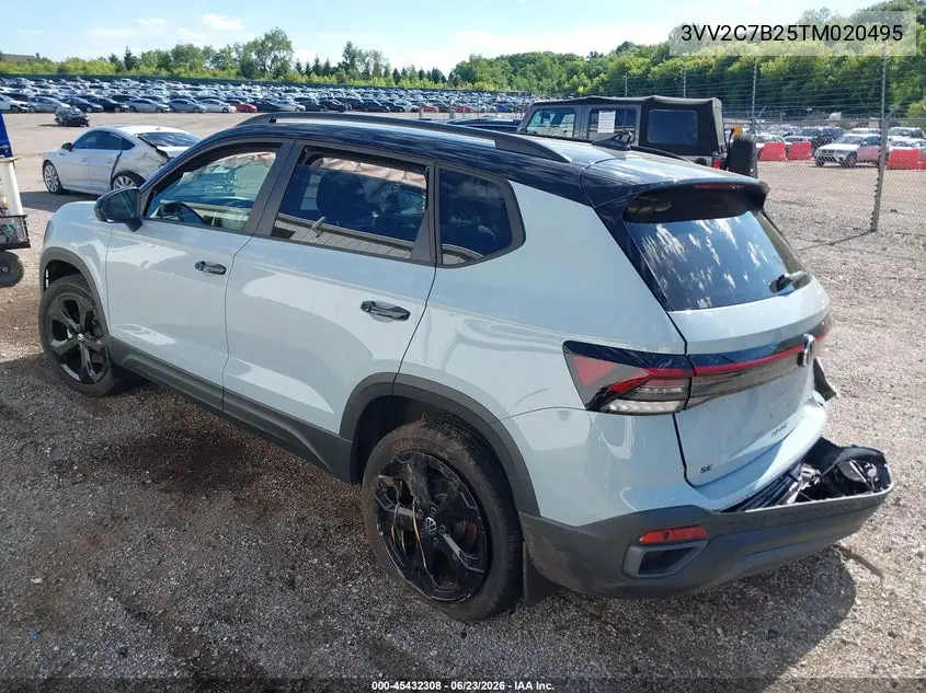 2026 Volkswagen Taos Se Black VIN: 3VV2C7B25TM020495 Lot: 45432308