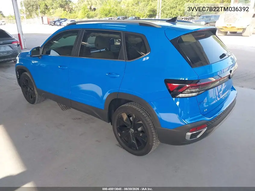 2026 Volkswagen Taos Se VIN: 3VVEC7B22TM036392 Lot: 45513845