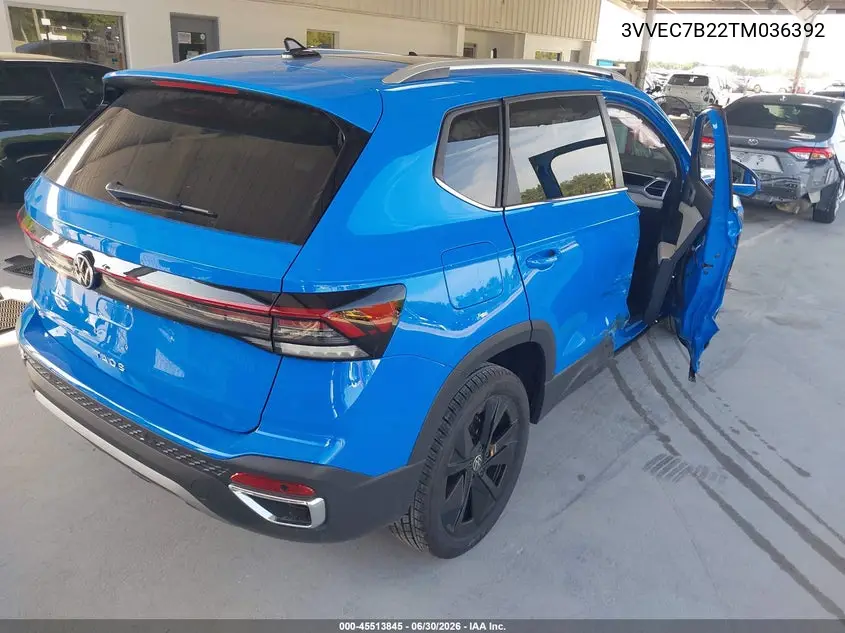 2026 Volkswagen Taos Se VIN: 3VVEC7B22TM036392 Lot: 45513845
