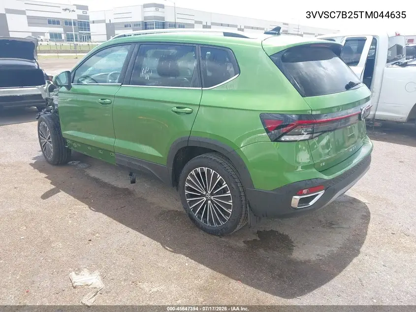 2026 Volkswagen Taos Se VIN: 3VVSC7B25TM044635 Lot: 45647394