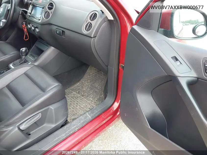 2011 Volkswagen Tiguan 2.0 Tsi VIN: WVGBV7AXXBW000677 Lot: 20267249