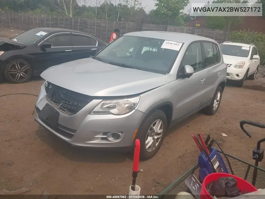 2011 Volkswagen Tiguan S VIN: WVGAV7AX2BW527172 Lot: 45587062