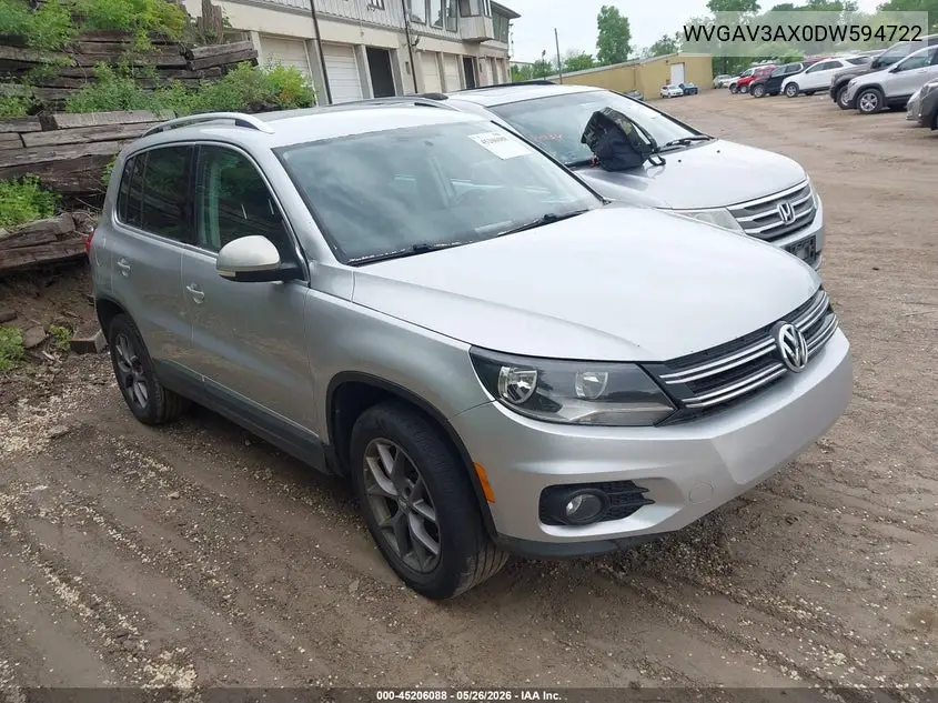 2013 Volkswagen Tiguan Se VIN: WVGAV3AX0DW594722 Lot: 45206088