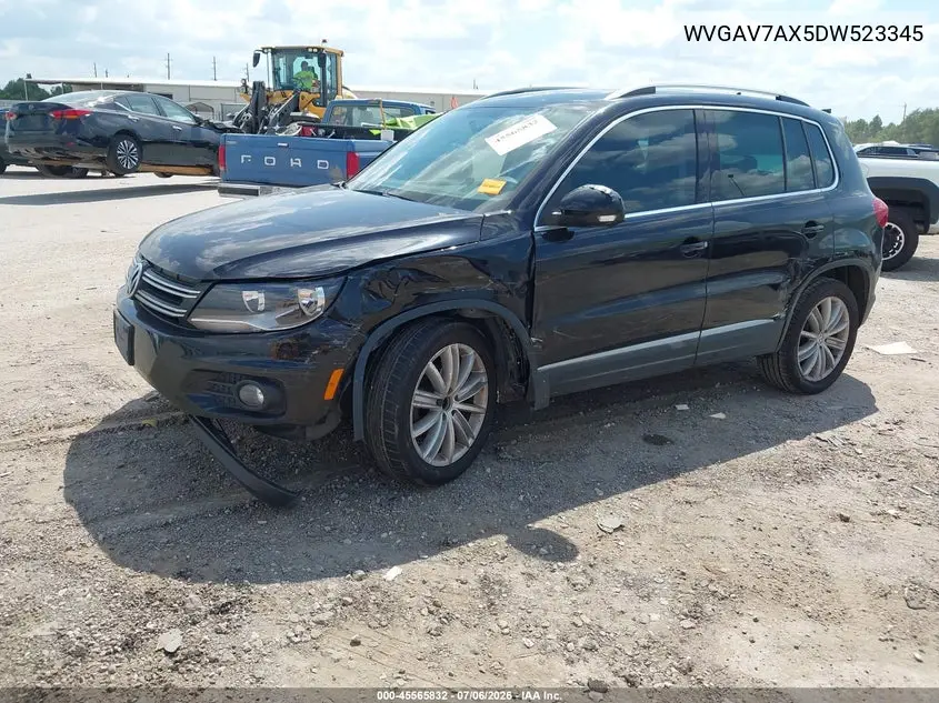 2013 Volkswagen Tiguan Se VIN: WVGAV7AX5DW523345 Lot: 45565832