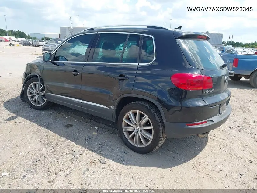 2013 Volkswagen Tiguan Se VIN: WVGAV7AX5DW523345 Lot: 45565832