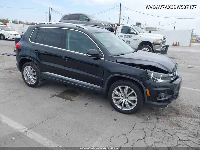 2013 Volkswagen Tiguan Se VIN: WVGAV7AX3DW537177 Lot: 45602054