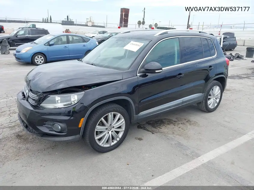 2013 Volkswagen Tiguan Se VIN: WVGAV7AX3DW537177 Lot: 45602054