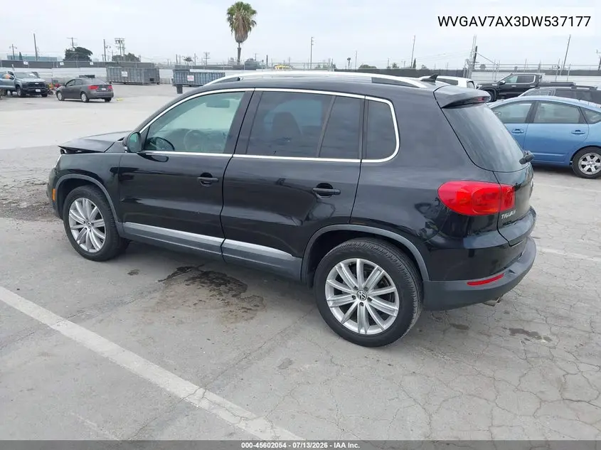 2013 Volkswagen Tiguan Se VIN: WVGAV7AX3DW537177 Lot: 45602054