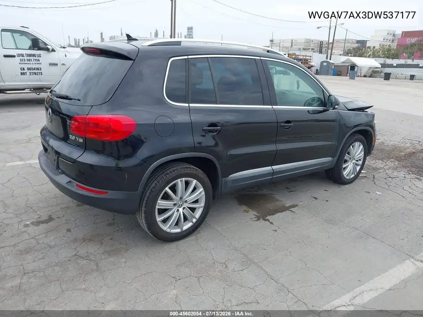 2013 Volkswagen Tiguan Se VIN: WVGAV7AX3DW537177 Lot: 45602054