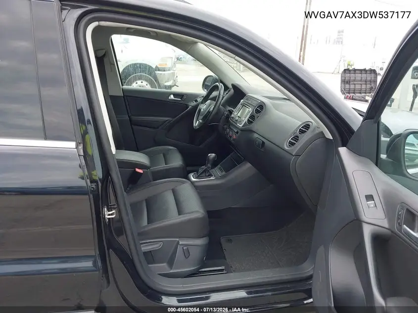 2013 Volkswagen Tiguan Se VIN: WVGAV7AX3DW537177 Lot: 45602054