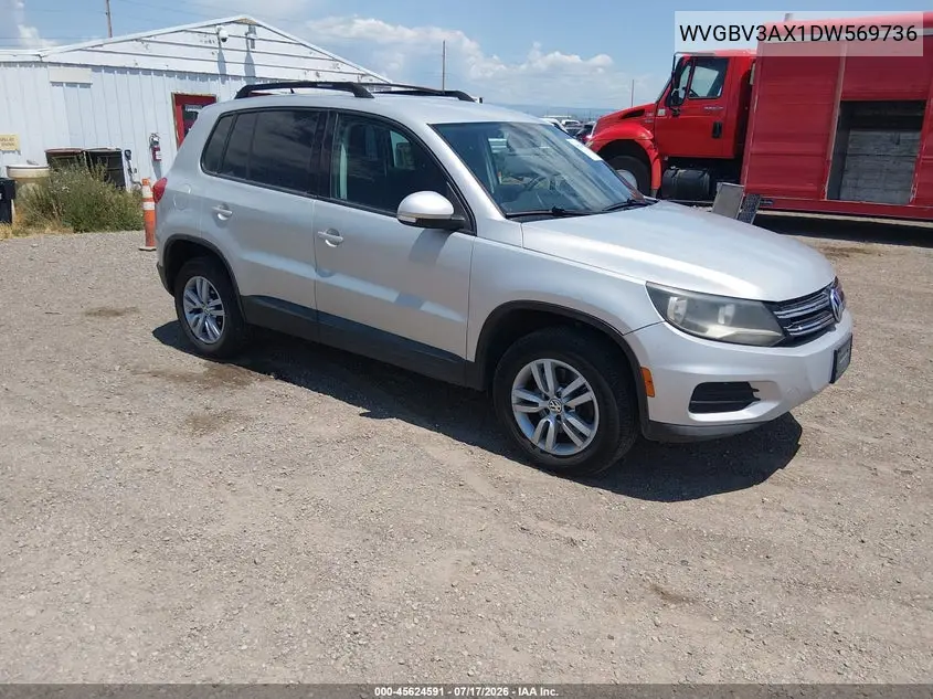 2013 Volkswagen Tiguan S VIN: WVGBV3AX1DW569736 Lot: 45624591