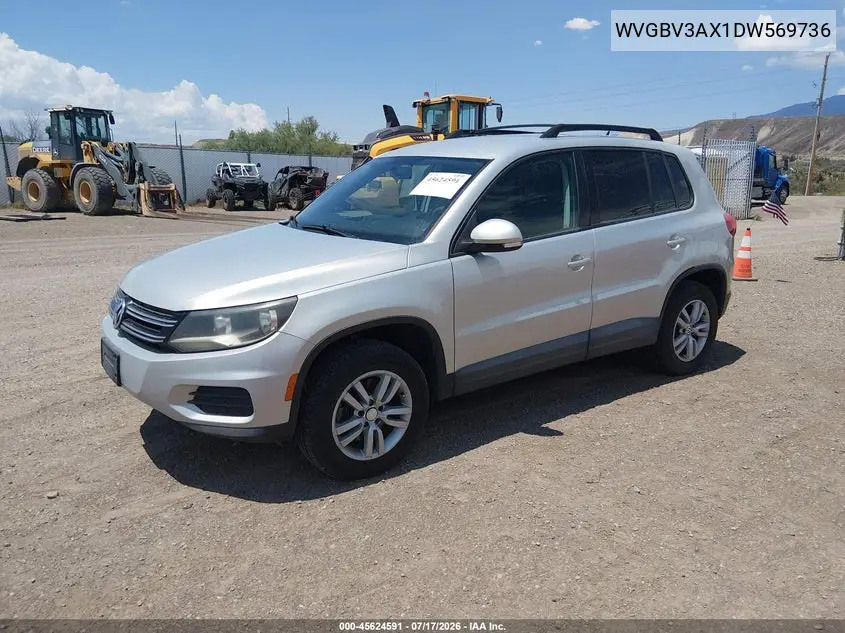 2013 Volkswagen Tiguan S VIN: WVGBV3AX1DW569736 Lot: 45624591