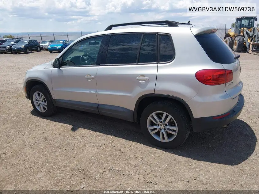 2013 Volkswagen Tiguan S VIN: WVGBV3AX1DW569736 Lot: 45624591