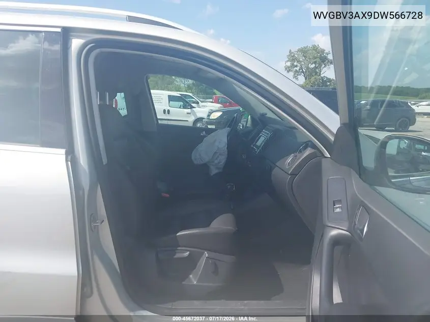 2013 Volkswagen Tiguan Se VIN: WVGBV3AX9DW566728 Lot: 45672037
