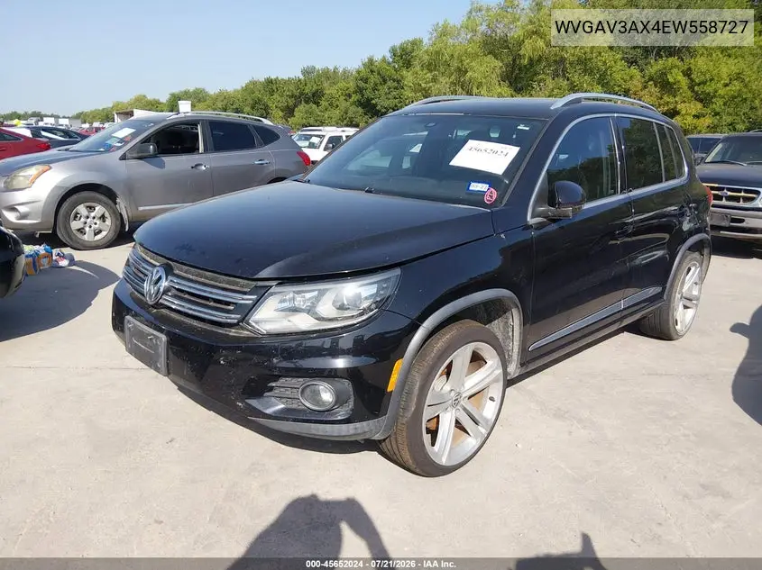 2014 Volkswagen Tiguan R-Line VIN: WVGAV3AX4EW558727 Lot: 45652024