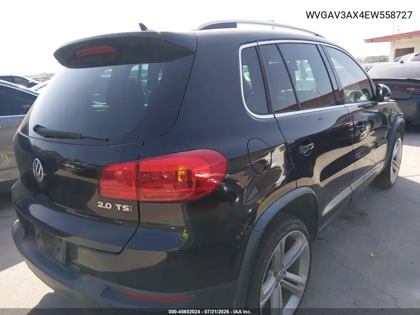 2014 Volkswagen Tiguan R-Line VIN: WVGAV3AX4EW558727 Lot: 45652024
