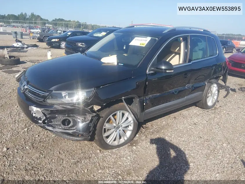 2014 Volkswagen Tiguan Sel VIN: WVGAV3AX0EW553895 Lot: 45668598