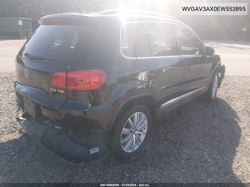 2014 Volkswagen Tiguan Sel VIN: WVGAV3AX0EW553895 Lot: 45668598