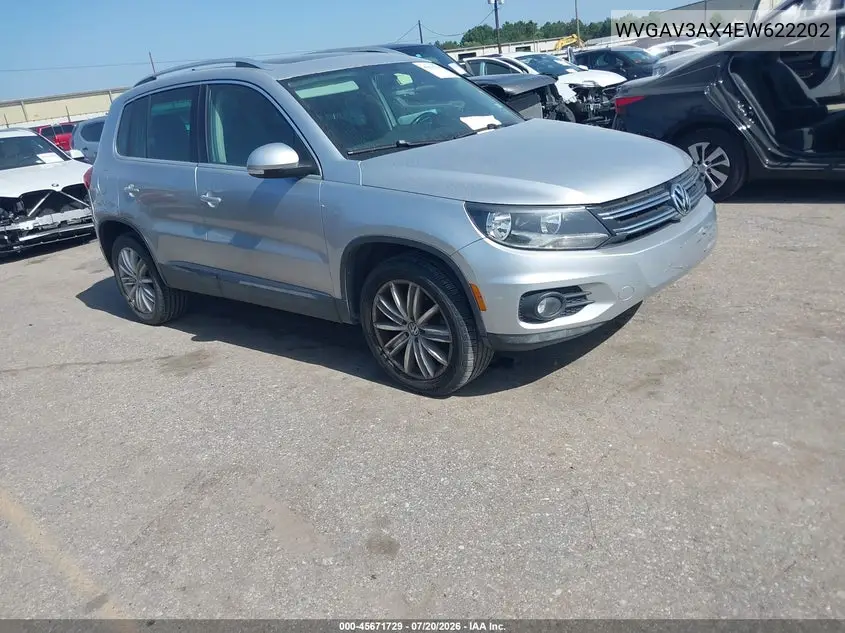 2014 Volkswagen Tiguan Sel VIN: WVGAV3AX4EW622202 Lot: 45671729