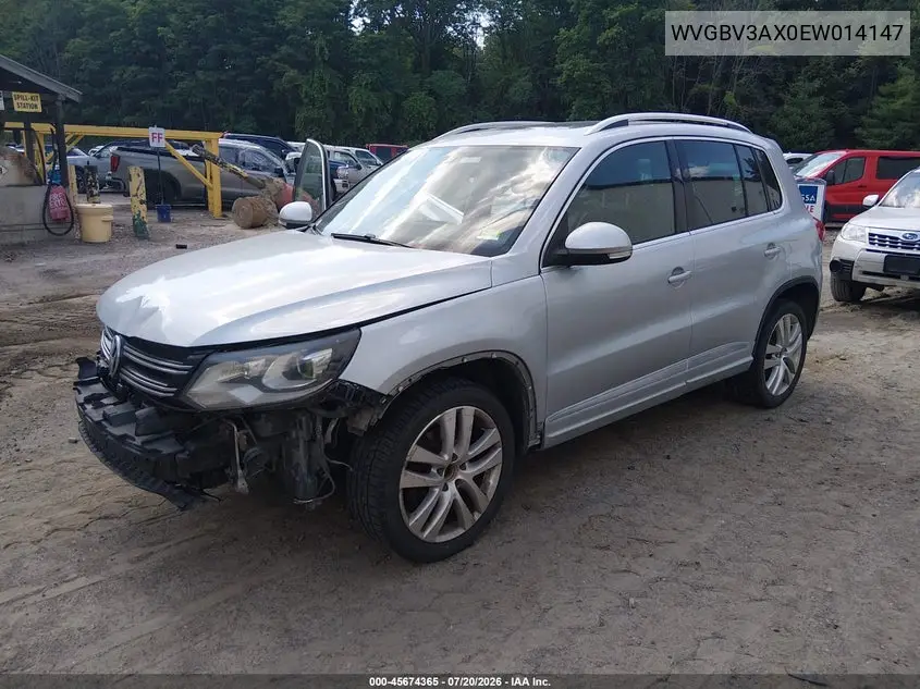 2014 Volkswagen Tiguan R-Line VIN: WVGBV3AX0EW014147 Lot: 45674365
