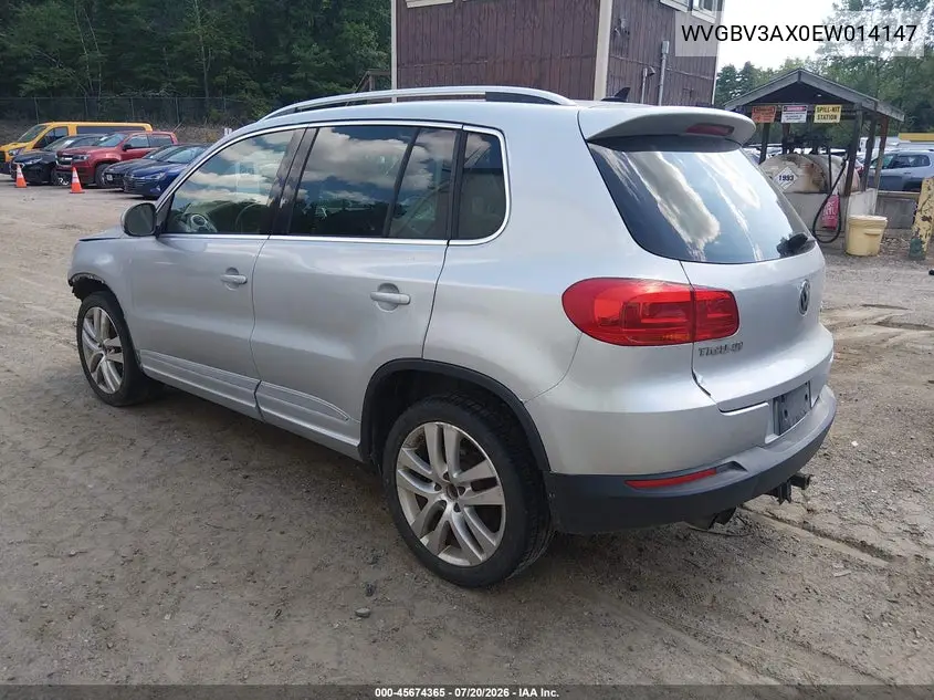 2014 Volkswagen Tiguan R-Line VIN: WVGBV3AX0EW014147 Lot: 45674365