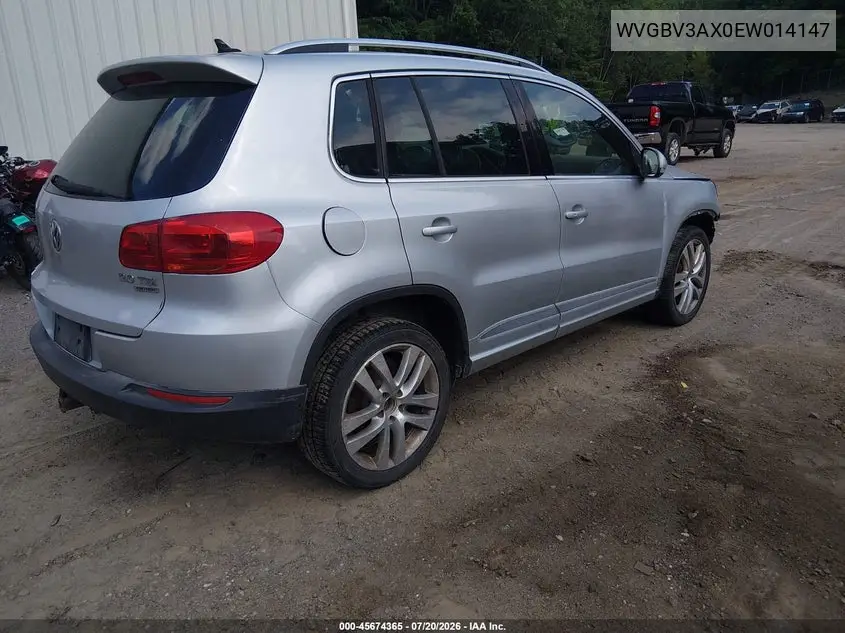 2014 Volkswagen Tiguan R-Line VIN: WVGBV3AX0EW014147 Lot: 45674365