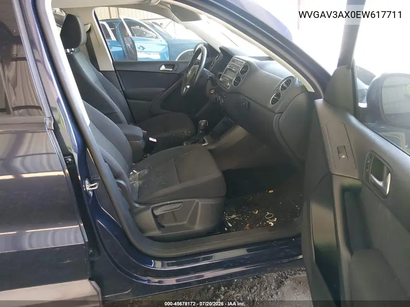 2014 Volkswagen Tiguan S VIN: WVGAV3AX0EW617711 Lot: 45678172