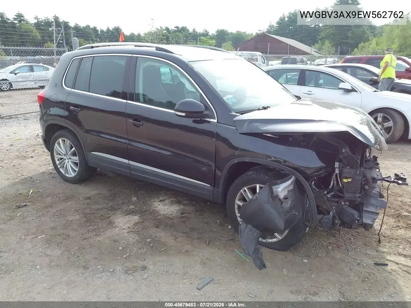 2014 Volkswagen Tiguan Sel VIN: WVGBV3AX9EW562762 Lot: 45679483