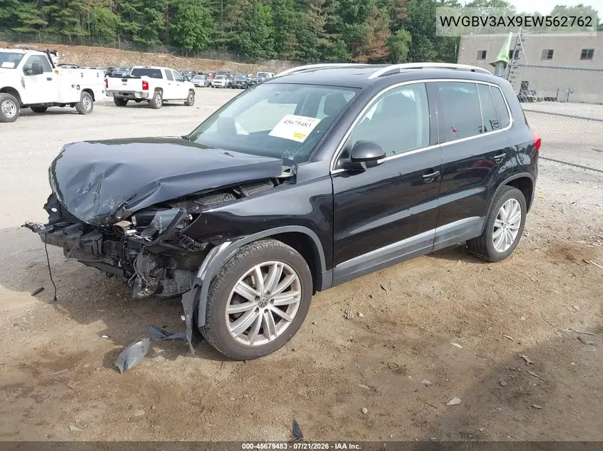 2014 Volkswagen Tiguan Sel VIN: WVGBV3AX9EW562762 Lot: 45679483