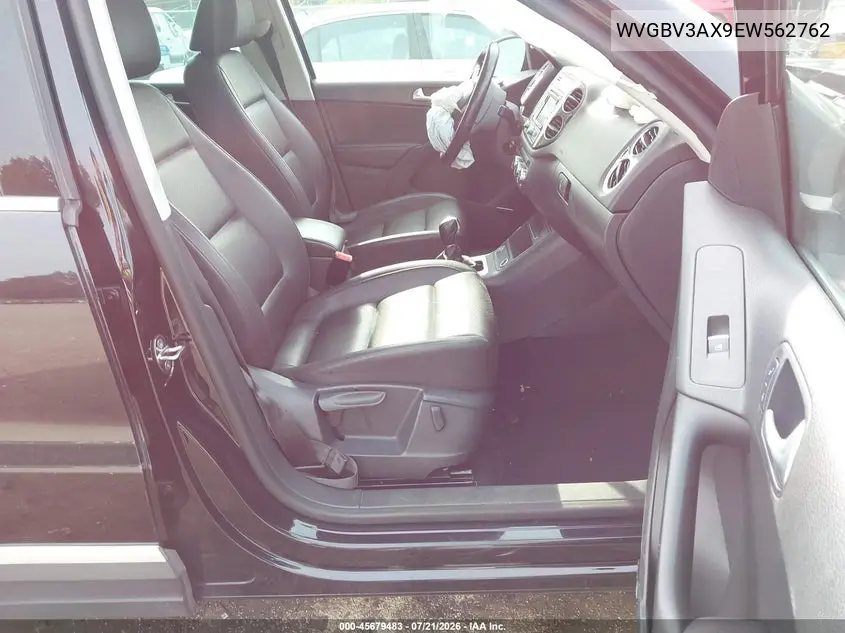2014 Volkswagen Tiguan Sel VIN: WVGBV3AX9EW562762 Lot: 45679483