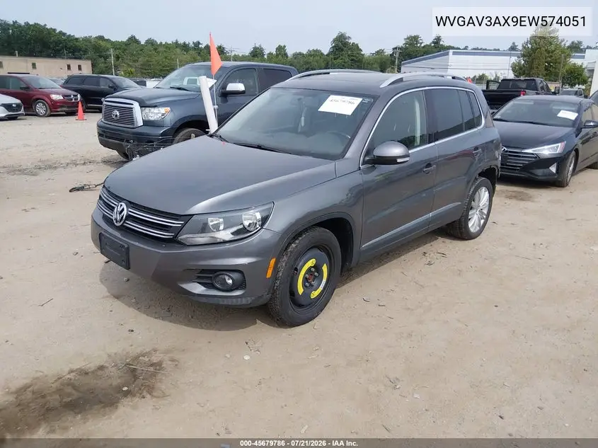 2014 Volkswagen Tiguan Sel VIN: WVGAV3AX9EW574051 Lot: 45679786