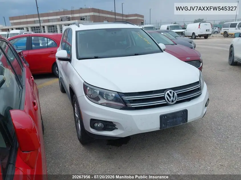 2015 Volkswagen Tiguan 2.0 Tsi VIN: WVGJV7AXXFW545327 Lot: 20267956