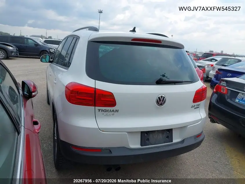 2015 Volkswagen Tiguan 2.0 Tsi VIN: WVGJV7AXXFW545327 Lot: 20267956