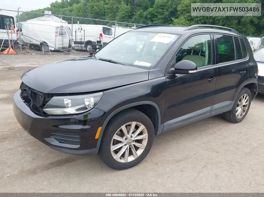 2015 Volkswagen Tiguan Se VIN: WVGBV7AX1FW503486 Lot: 45606584